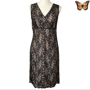 Ann Taylor Loft All Over Lace Sheath Midi Dress Size 4